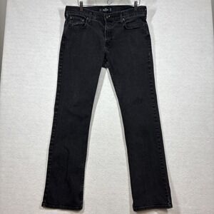 Hollister Bootcut Epic Flex Black Jeans Y2K Skate Grunge Mens 36x34